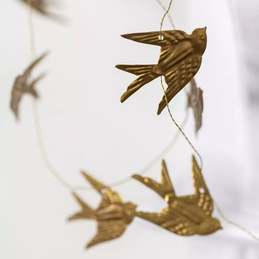 Gold Bird Garland | 185cm - Thedanes.co.uk - Creative & Sustainable Living The Scandinavian Way