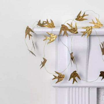 Gold Bird Garland | 185cm - Thedanes.co.uk - Creative & Sustainable Living The Scandinavian Way