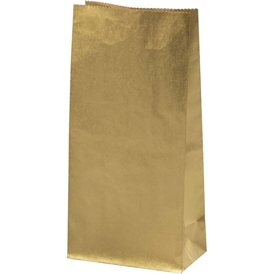 Gold Kraft Block Bottom Paper Bags | Pack Of 12 - Thedanes.co.uk - Creative & Sustainable Living The Scandinavian Way