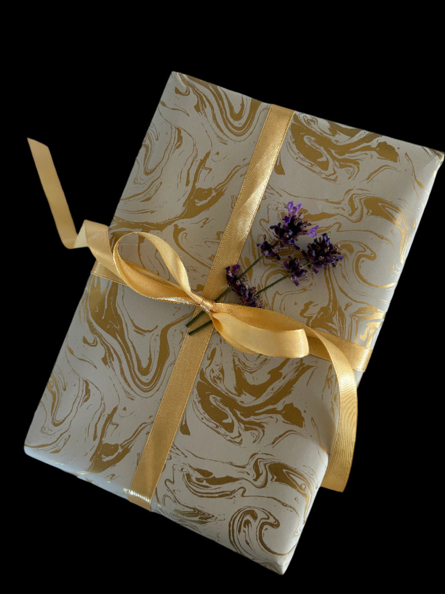 Gold Marble Gift Wrapping Paper| 57cm x 3M Recyclable - Thedanes.co.uk - Creative & Sustainable Living The Scandinavian Way