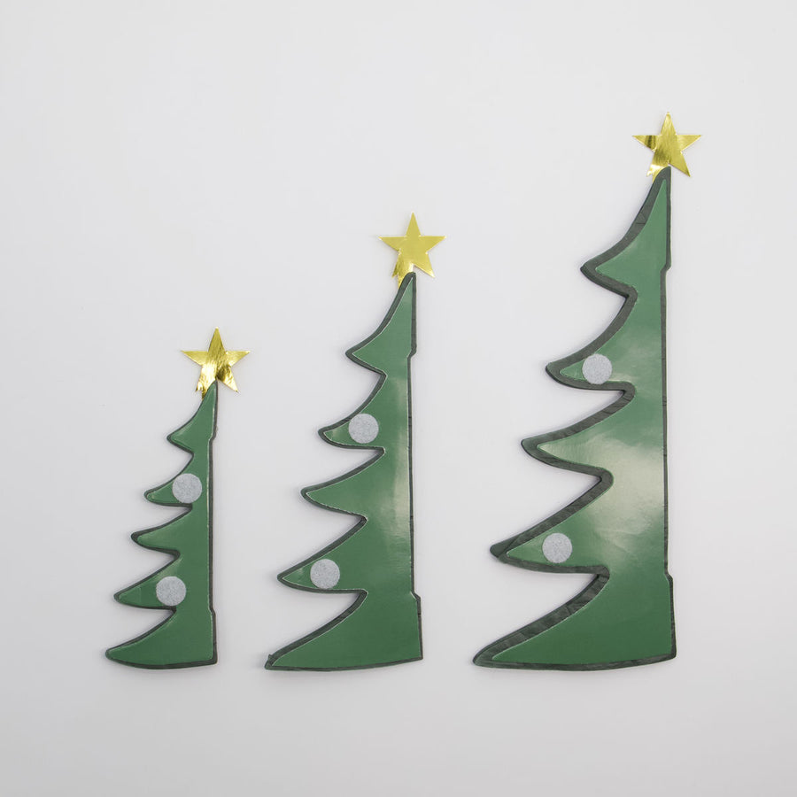 Green Christmas Paper Trees Decorations | Set of 3 - Thedanes.co.uk - Creative & Sustainable Living The Scandinavian Way