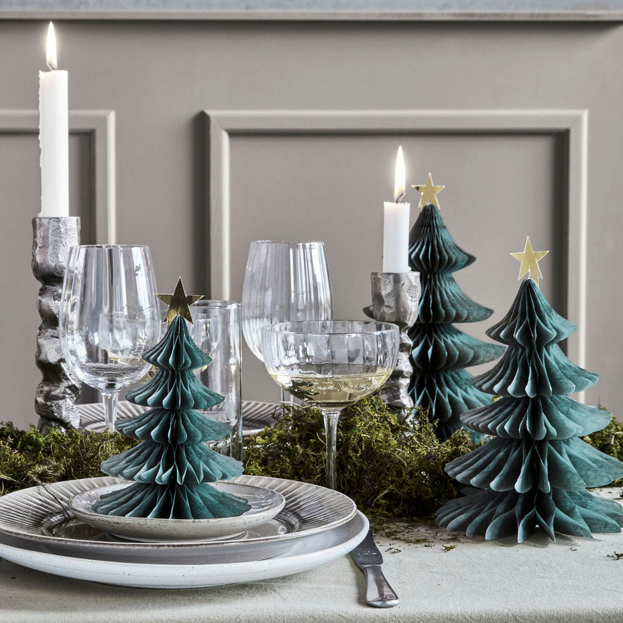 Green Christmas Paper Trees Decorations | Set of 3 - Thedanes.co.uk - Creative & Sustainable Living The Scandinavian Way