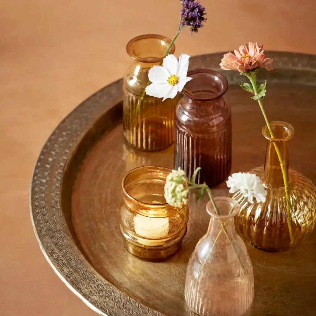Hand Hammered Brass Finished Trays | 58cm, 42cm or 28cm - Thedanes.co.uk - Creative & Sustainable Living The Scandinavian Way