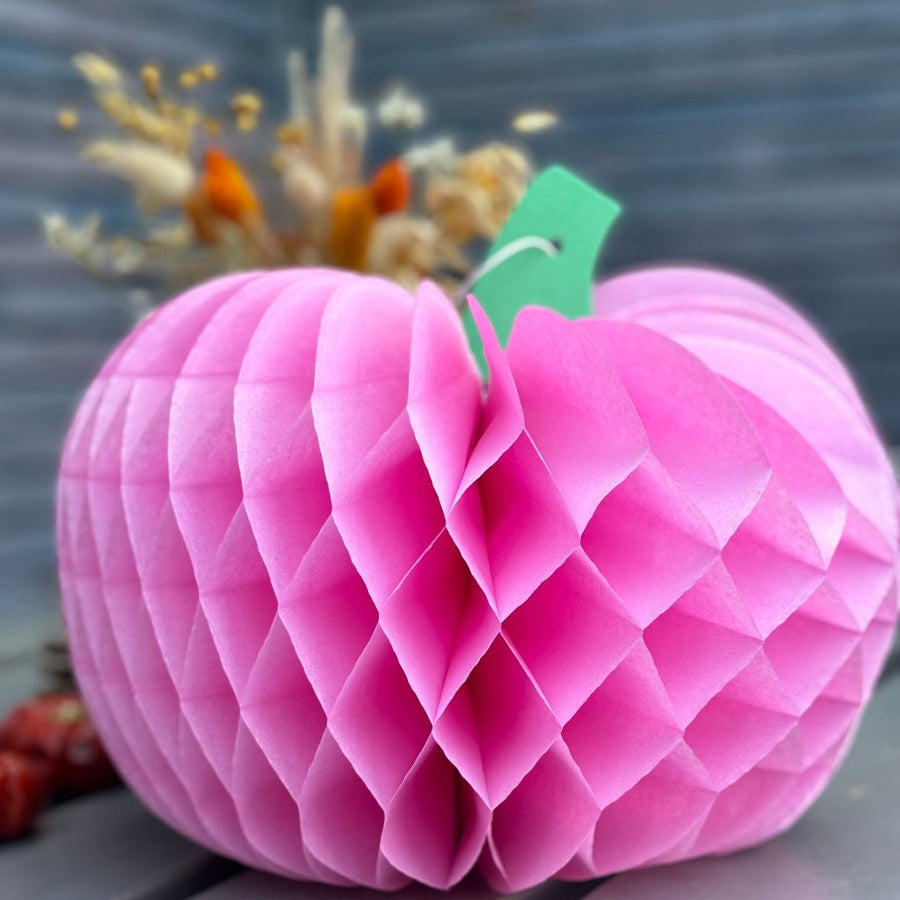 Honeycomb Paper Pumpkin Decoration | Rose Pink - Thedanes.co.uk - Creative & Sustainable Living The Scandinavian Way