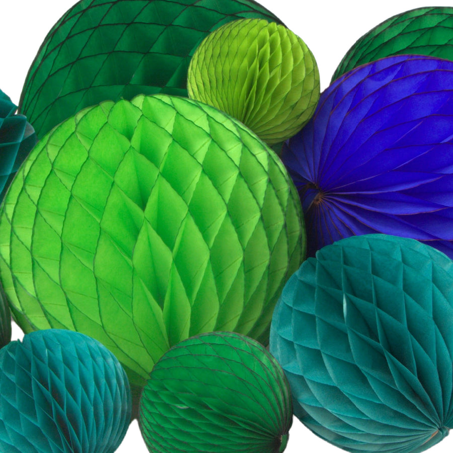 Teal Honeycomb Paper Ball - The Danes