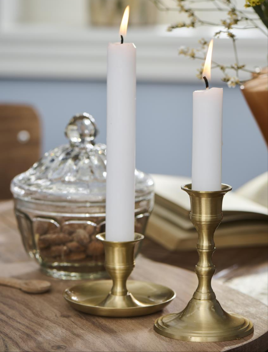 Brass Candlestick in 2 Sizes | 5.5cm or 10.5cm - Thedanes.co.uk - Creative & Sustainable Living The Scandinavian Way