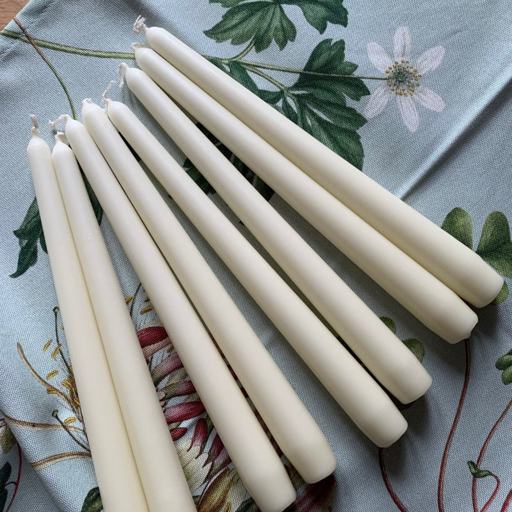 8 Tapered Dinner Candles | Ivory - Thedanes.co.uk - Creative & Sustainable Living The Scandinavian Way