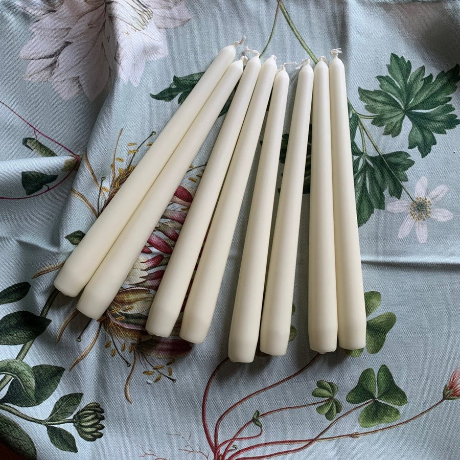 8 Ivory Tapered Dinner Candles - Thedanes.co.uk - Creative & Sustainable Living The Scandinavian Way