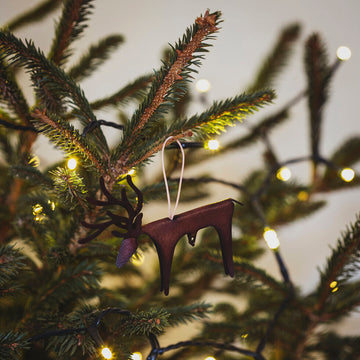 Leather Reindeer Decoration | 8cm - Thedanes.co.uk - Creative & Sustainable Living The Scandinavian Way