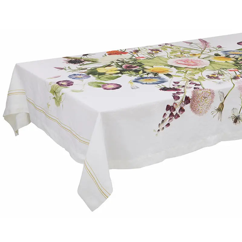 Linen Tablecloth 220 x 145cm | A Flower Garden