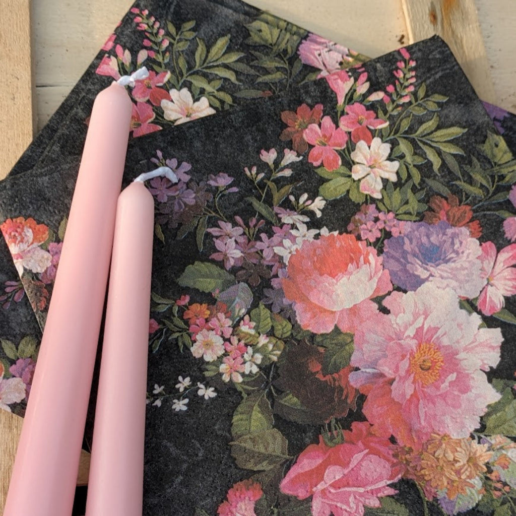 Luxe Velvet Rose Paper Napkins | Dark Floral | Eco Friendly 33 x 33cmNapkins by The Danes