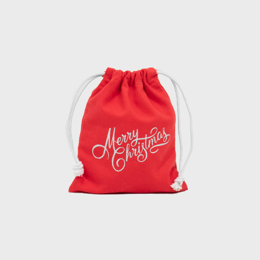 Merry Christmas Drawstring Cloth Gift Bag | Set of 2 - Thedanes.co.uk - Creative & Sustainable Living The Scandinavian Way