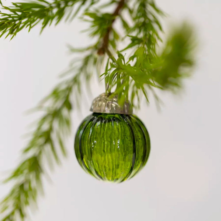 Mini Bright Green Glass Baubles | Bag of 10 - Thedanes.co.uk - Creative & Sustainable Living The Scandinavian Way