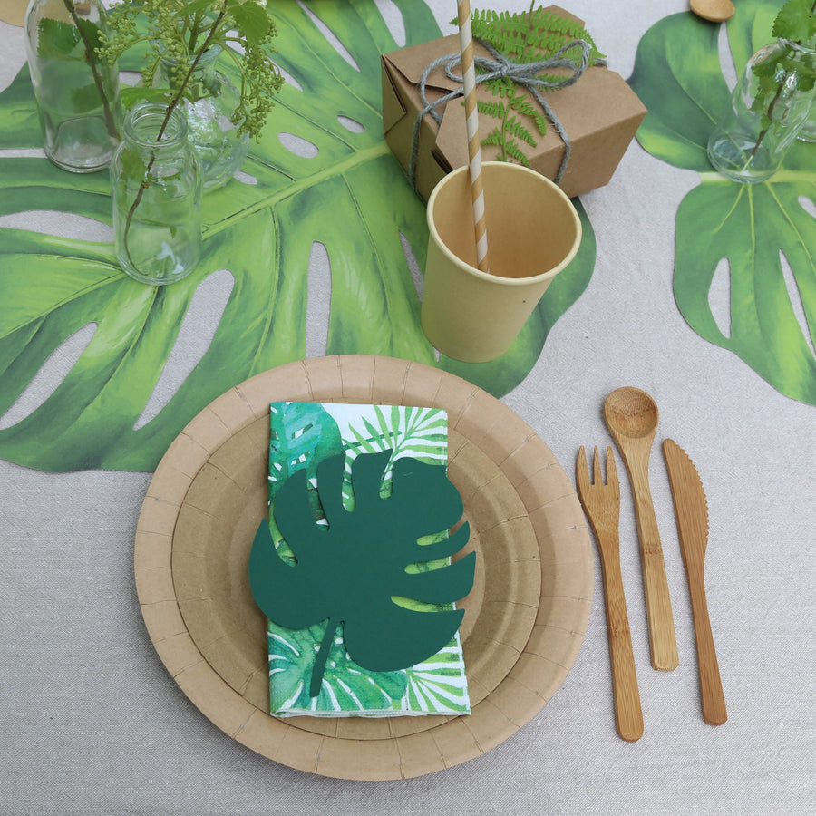 Monstera Leaf Paper Leaves Place Cards | 6 Pack