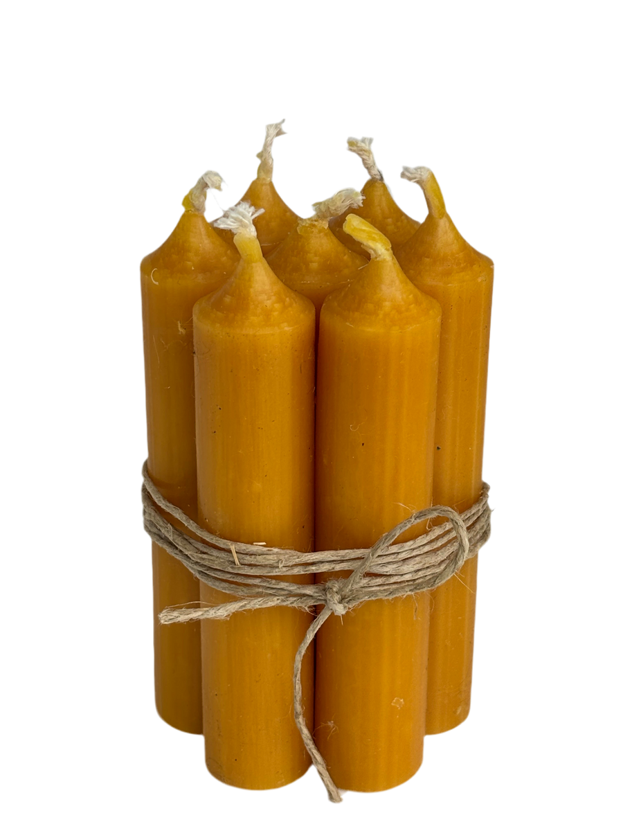 10 Short Dinner Candles | Mustard Yellow - Thedanes.co.uk - Creative & Sustainable Living The Scandinavian Way