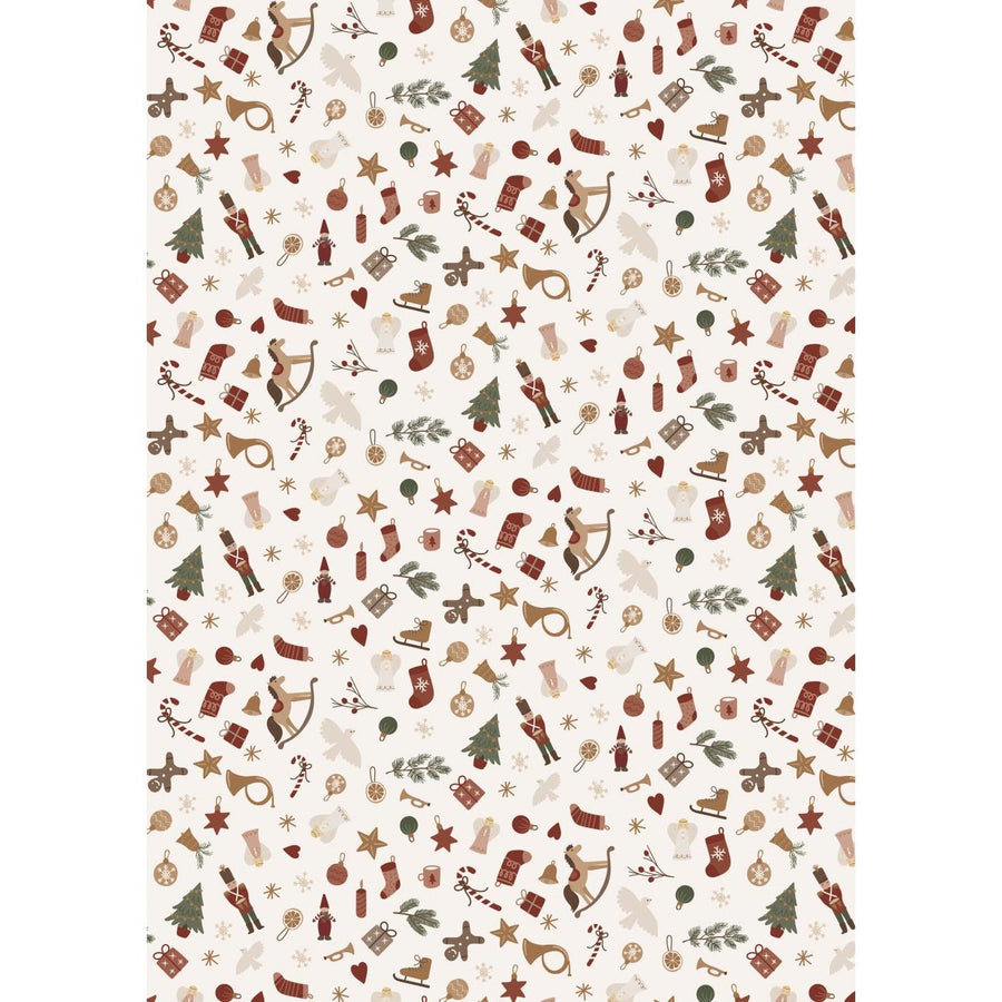 My Nostalgic Scandi Christmas Wrapping Paper | 5M Recyclable - Thedanes.co.uk - Creative & Sustainable Living The Scandinavian Way