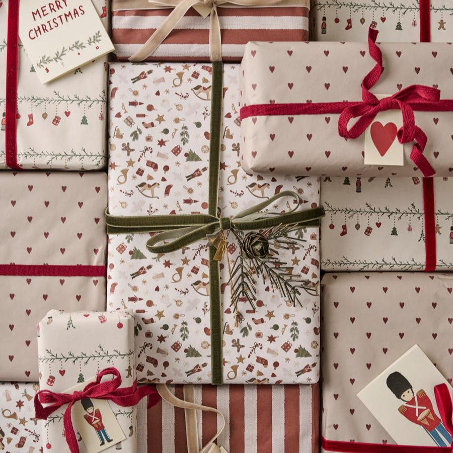 My Nostalgic Scandi Christmas Wrapping Paper | 5M Recyclable - Thedanes.co.uk - Creative & Sustainable Living The Scandinavian Way