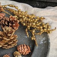 ANDALUCA Mixed Natural & Gold Decorative Pinecone Vase & Bowl Fillers |  Pinecones for Decorating & Home Decor (Gold)