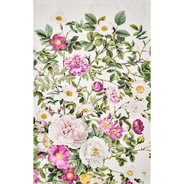 Organic Cotton Tea Towel | Rose Flower Garden