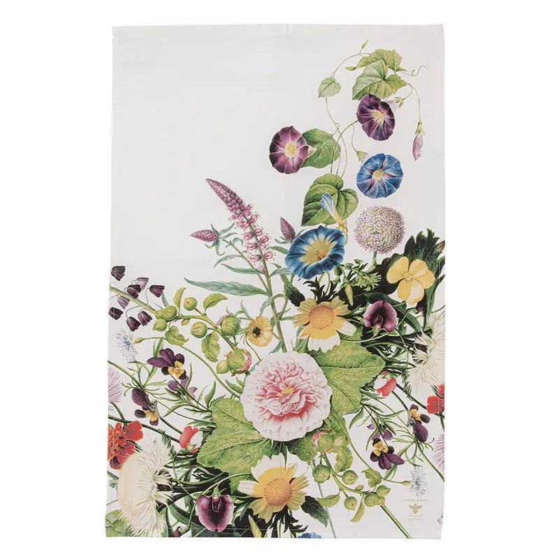 Organic Cotton Tea Towel | A Flower Garden