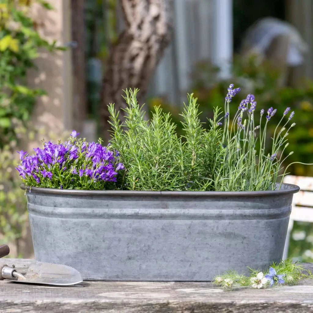 Large Oval Zinc Garden Planters | Set of 2 - Thedanes.co.uk - Creative & Sustainable Living The Scandinavian Way
