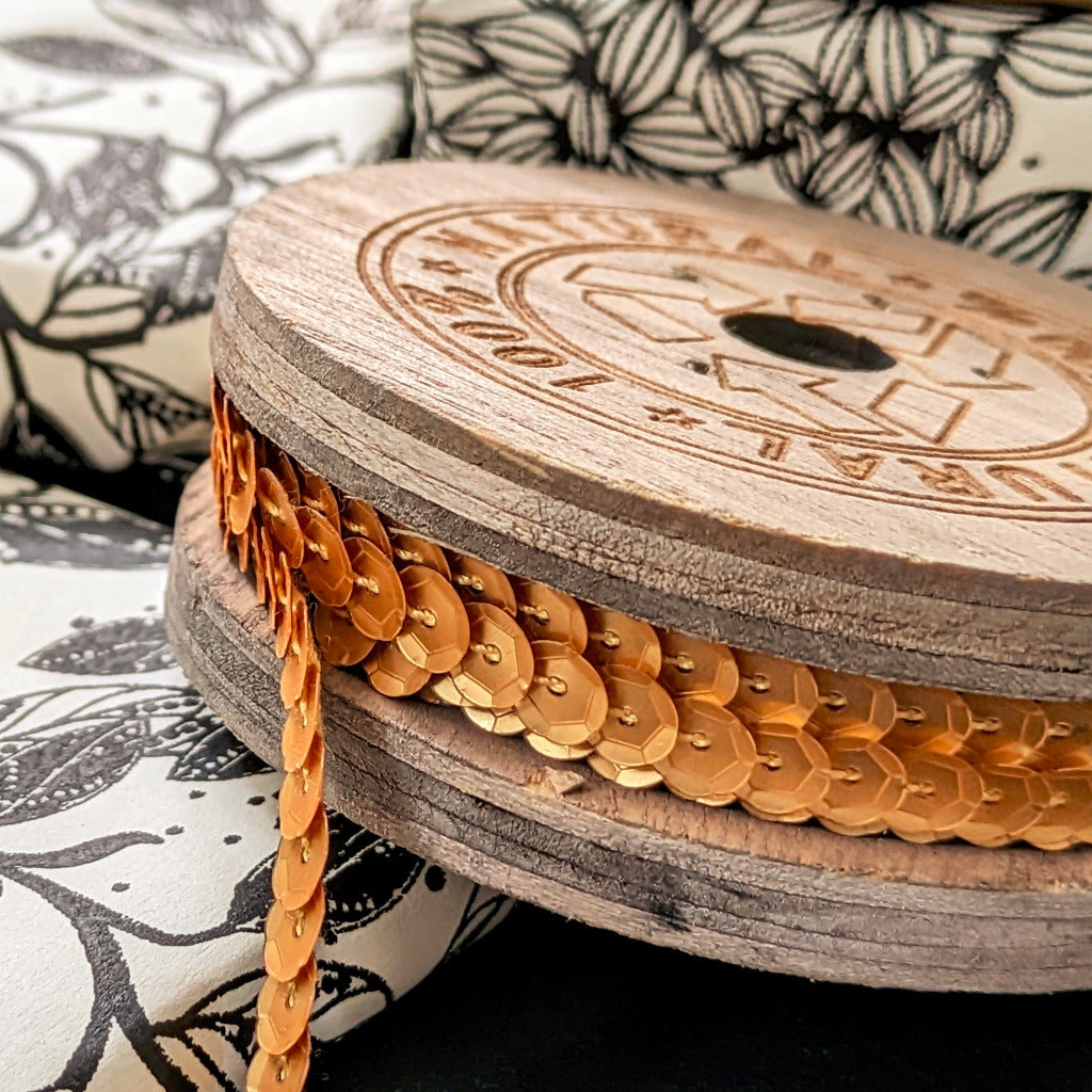 Sequin Metallic Ribbon - Gold Or Silver - Thedanes.co.uk - Creative & Sustainable Living The Scandinavian Way