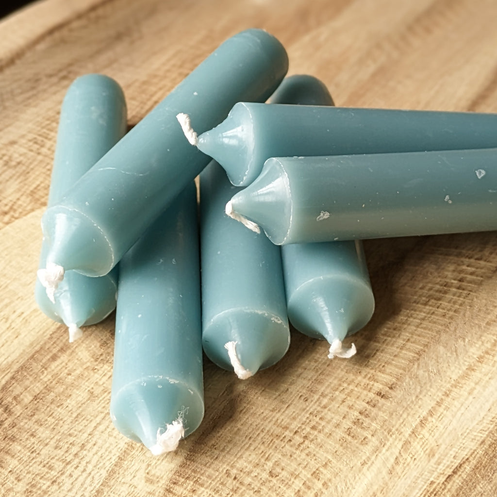 10 Short Dinner Candles | Teal - Thedanes.co.uk - Creative & Sustainable Living The Scandinavian Way