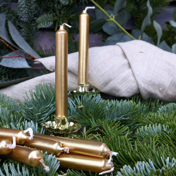 Gold Metallic Chime Candles x 20