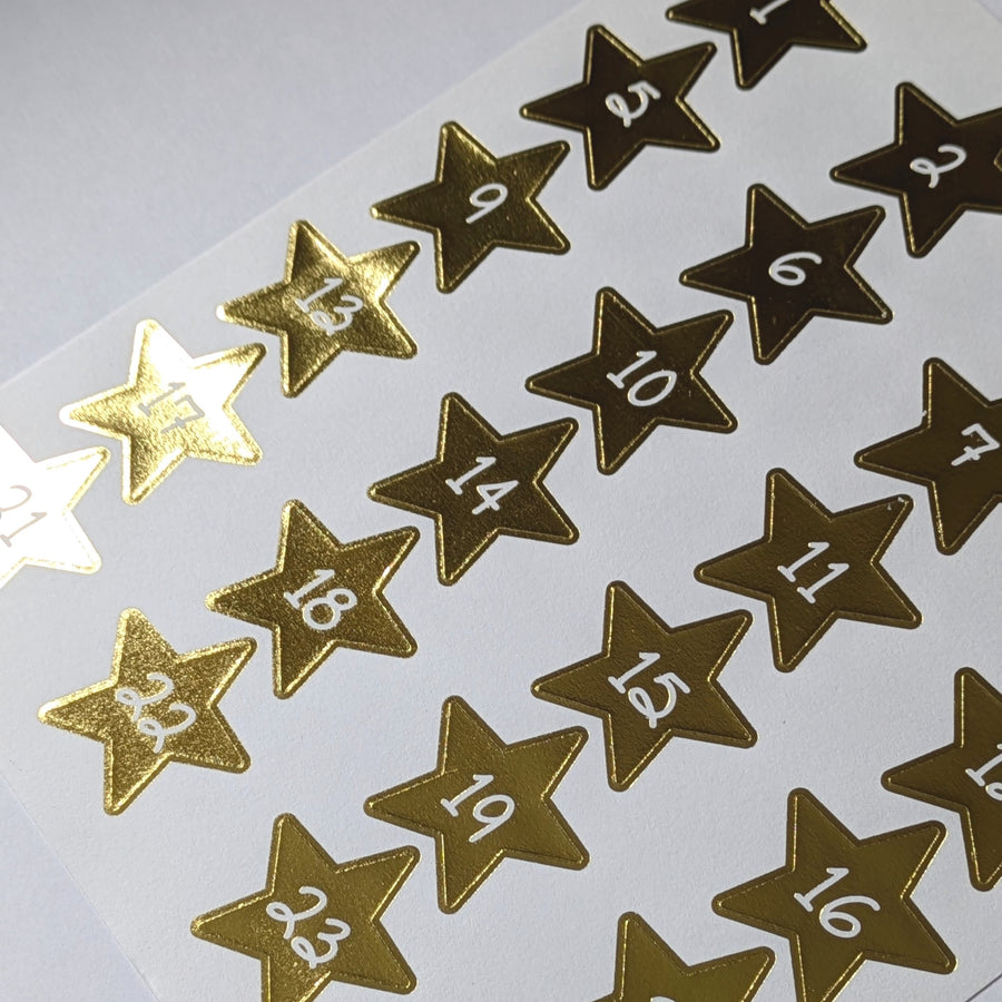 1-24 Christmas Advent Calendar Stickers - 3 Varieties - Thedanes.co.uk - Creative & Sustainable Living The Scandinavian Way