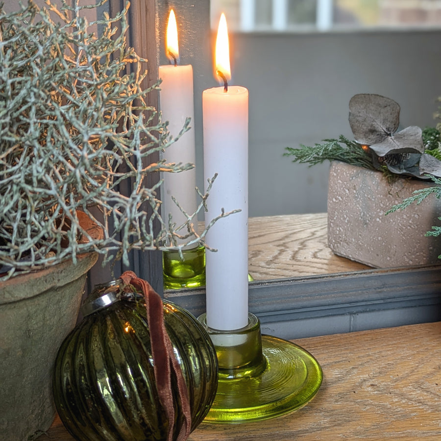 Green Glass Baubles | Set of 3 assorted Designs - Thedanes.co.uk - Creative & Sustainable Living The Scandinavian Way