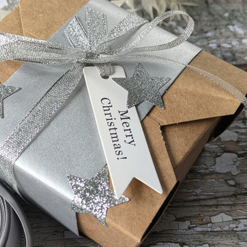 Merry Christmas Pennant Gift Tags - White - Thedanes.co.uk - Creative & Sustainable Living The Scandinavian Way