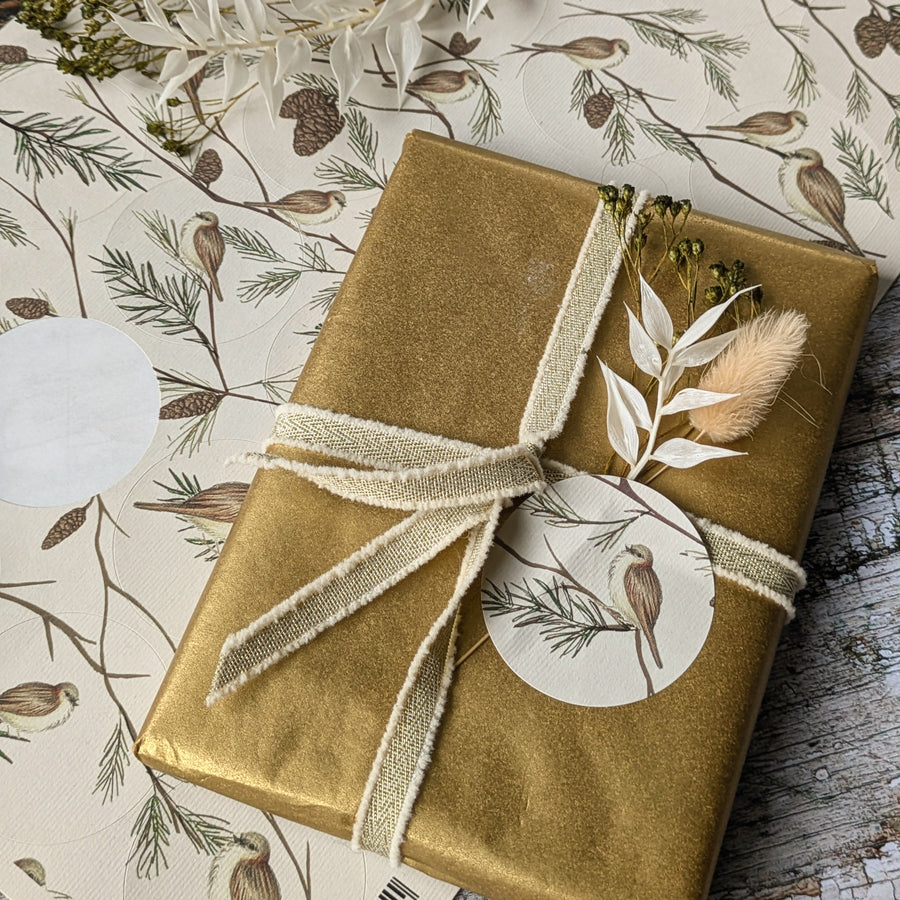 Gold Wrapping Paper - 3M x 50cm | 100% Recycled - Thedanes.co.uk - Creative & Sustainable Living The Scandinavian Way