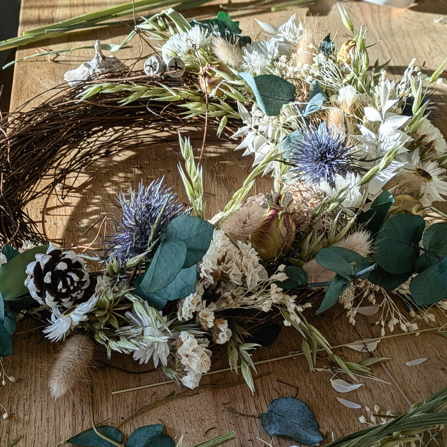 Christmas & Winter Dried Flower & Eucalyptus Wreath Kit - Thedanes.co.uk - Creative & Sustainable Living The Scandinavian Way