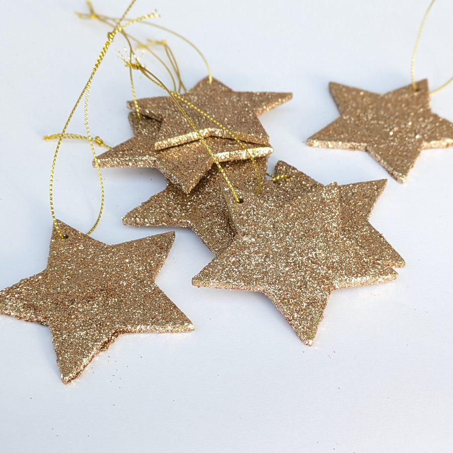 Glitter Gold Star Hanger x 8 - Thedanes.co.uk - Creative & Sustainable Living The Scandinavian Way