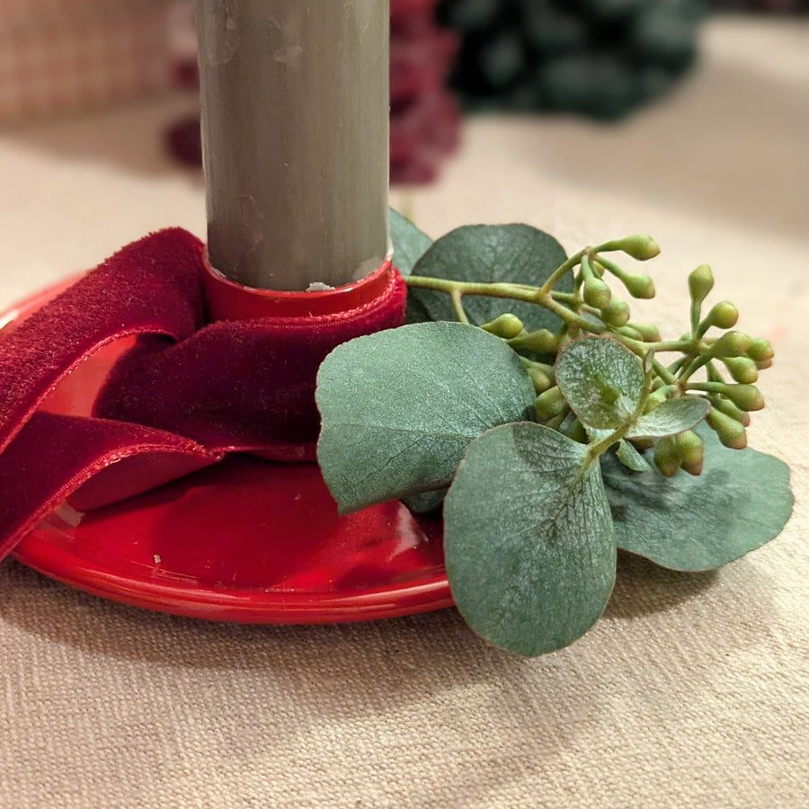 Red Enamel Candle Holder - Thedanes.co.uk - Creative & Sustainable Living The Scandinavian Way