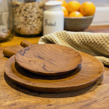 Reclaimed Teak Serving Plate | 15cm or 20cm - Thedanes.co.uk - Creative & Sustainable Living The Scandinavian Way