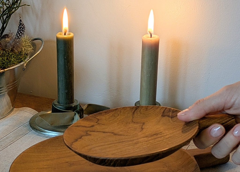 Reclaimed Teak Serving Plate in 2 Sizes | 20 or 15cm - Thedanes.co.uk - Creative & Sustainable Living The Scandinavian Way