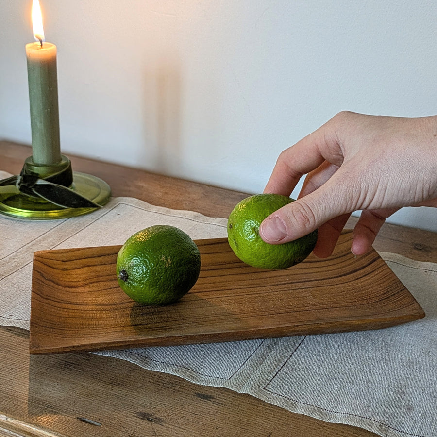 Teak Root Flat Tray | 22cm Long - Thedanes.co.uk - Creative & Sustainable Living The Scandinavian Way