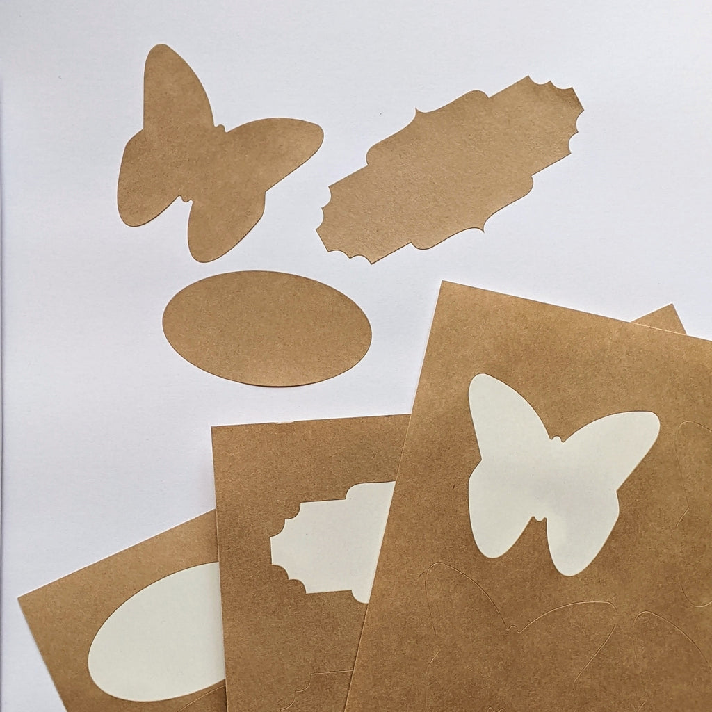 Brown Kraft Sticker Sheets x 3 | Assorted Designs - Thedanes.co.uk - Creative & Sustainable Living The Scandinavian Way