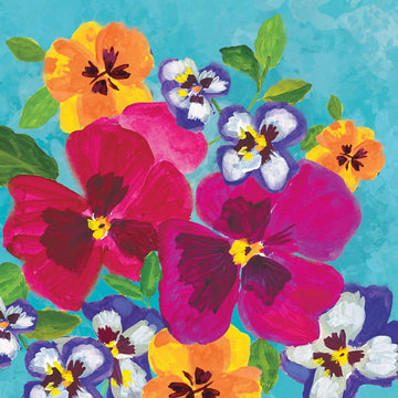 Pansy Power - Floral Paper Napkins