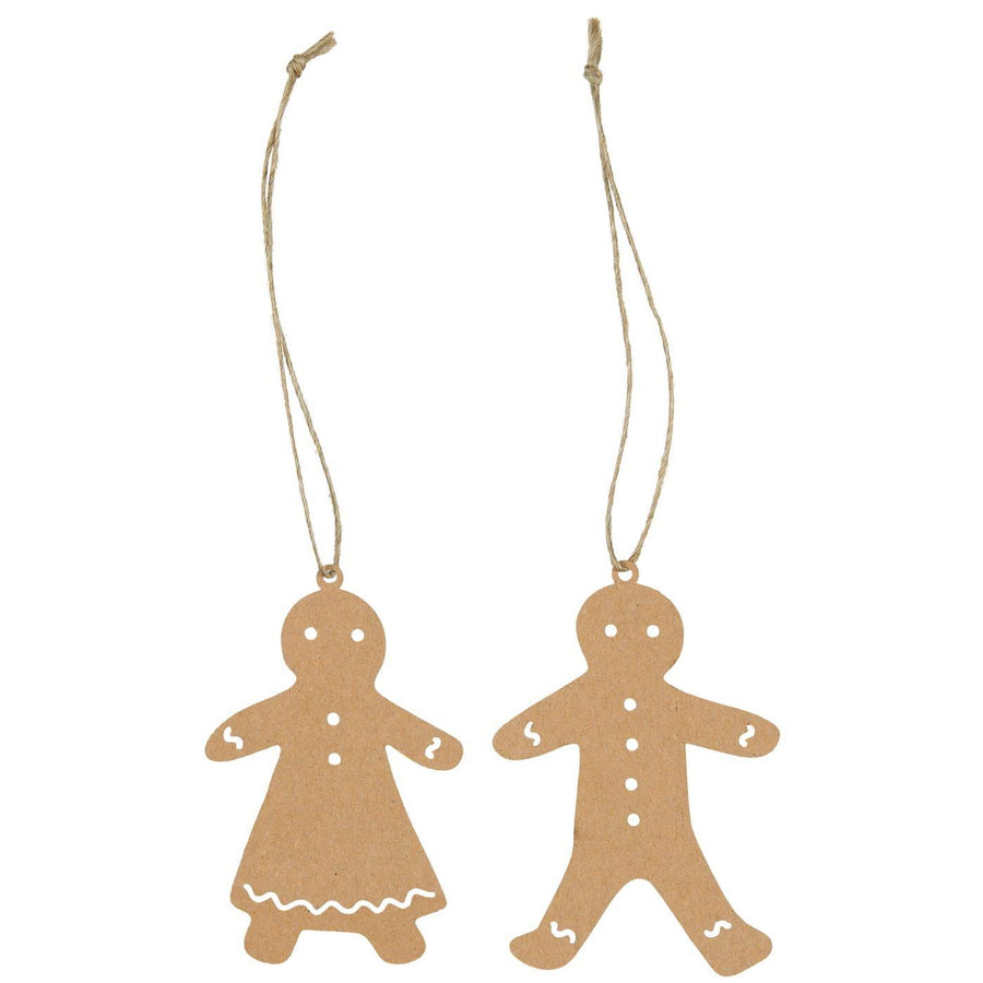 Paper Gingerbread Tags - 2 Design | Pack of 6 - Thedanes.co.uk - Creative & Sustainable Living The Scandinavian Way