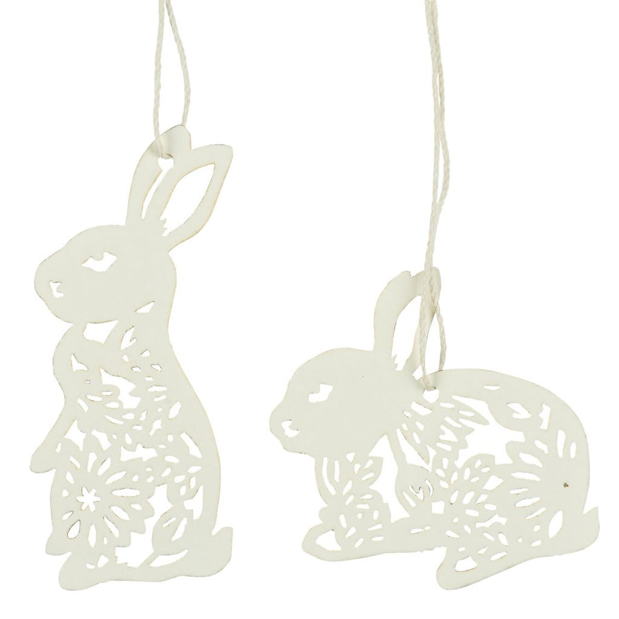 Easter Paper Cut Decorations, Set of 2 Assorted Designs