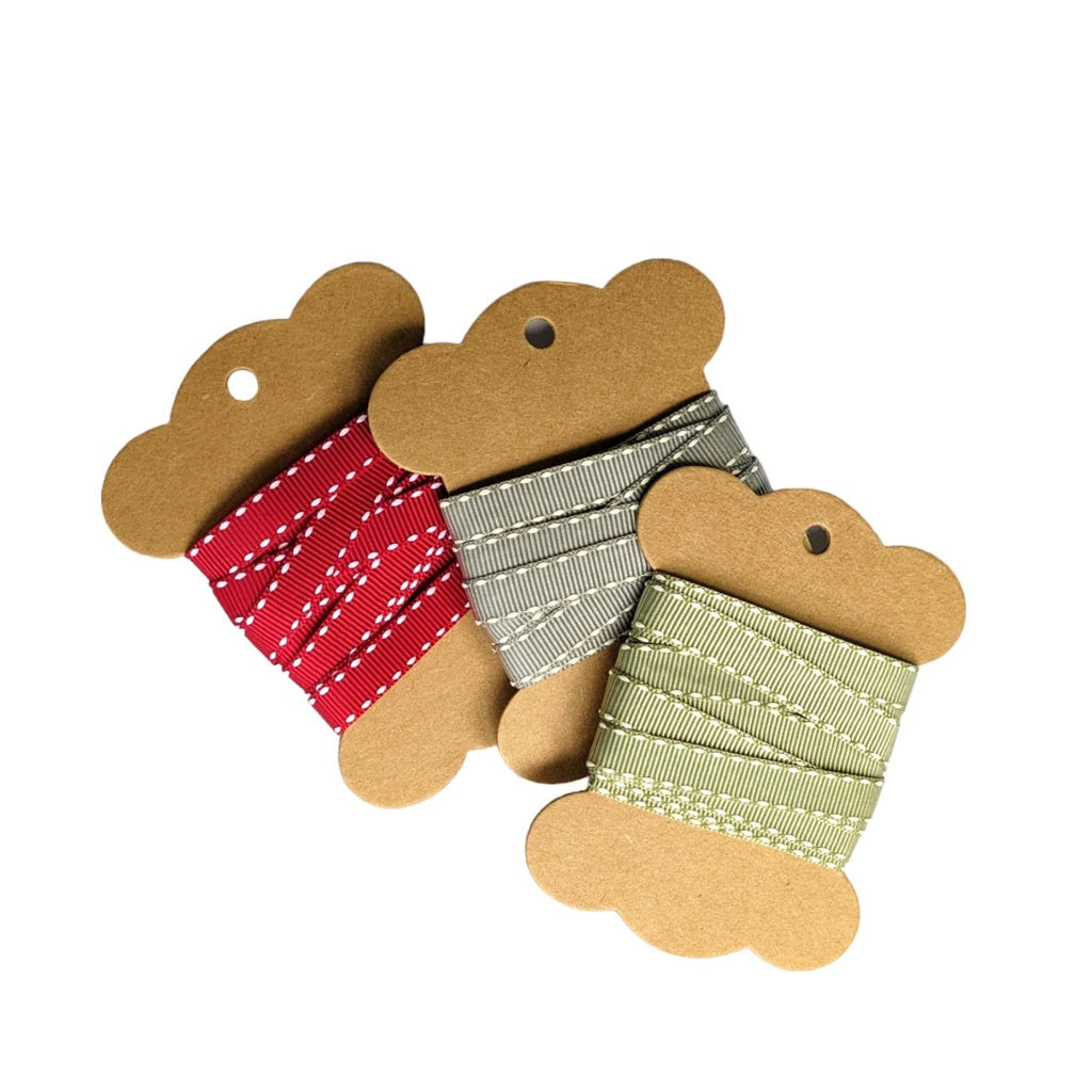 Saddle Stitch Grosgrain Ribbon Width 10mm - 3M - Thedanes.co.uk - Creative & Sustainable Living The Scandinavian Way