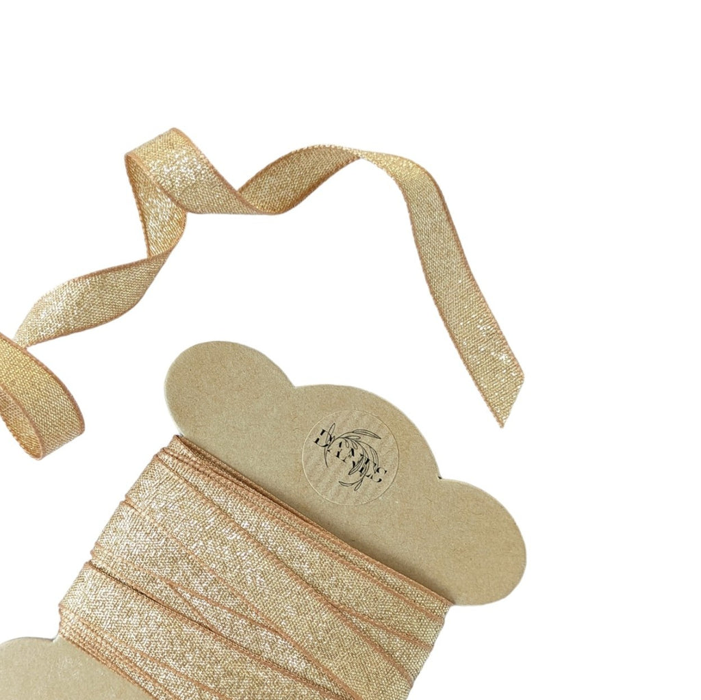 Gold Razzle Sparkle Ribbon 5M |10mm - Thedanes.co.uk - Creative & Sustainable Living The Scandinavian Way