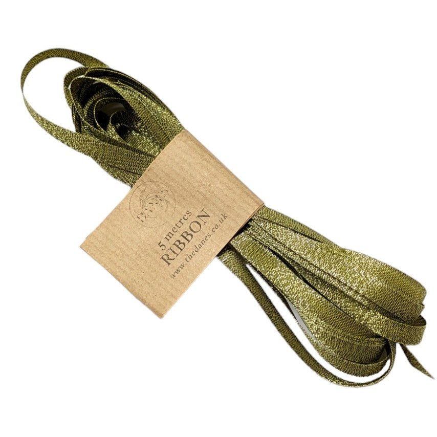 6mm Green Glitter Ribbon | 5M - Thedanes.co.uk - Creative & Sustainable Living The Scandinavian Way