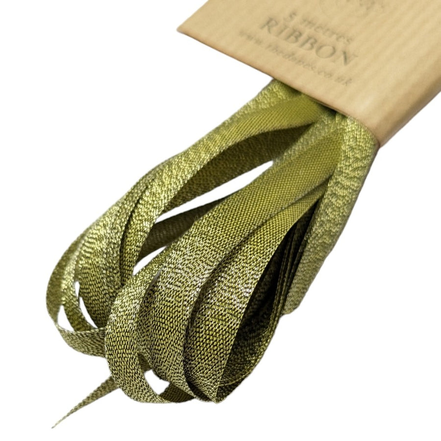 6mm Green Glitter Ribbon | 5M - Thedanes.co.uk - Creative & Sustainable Living The Scandinavian Way