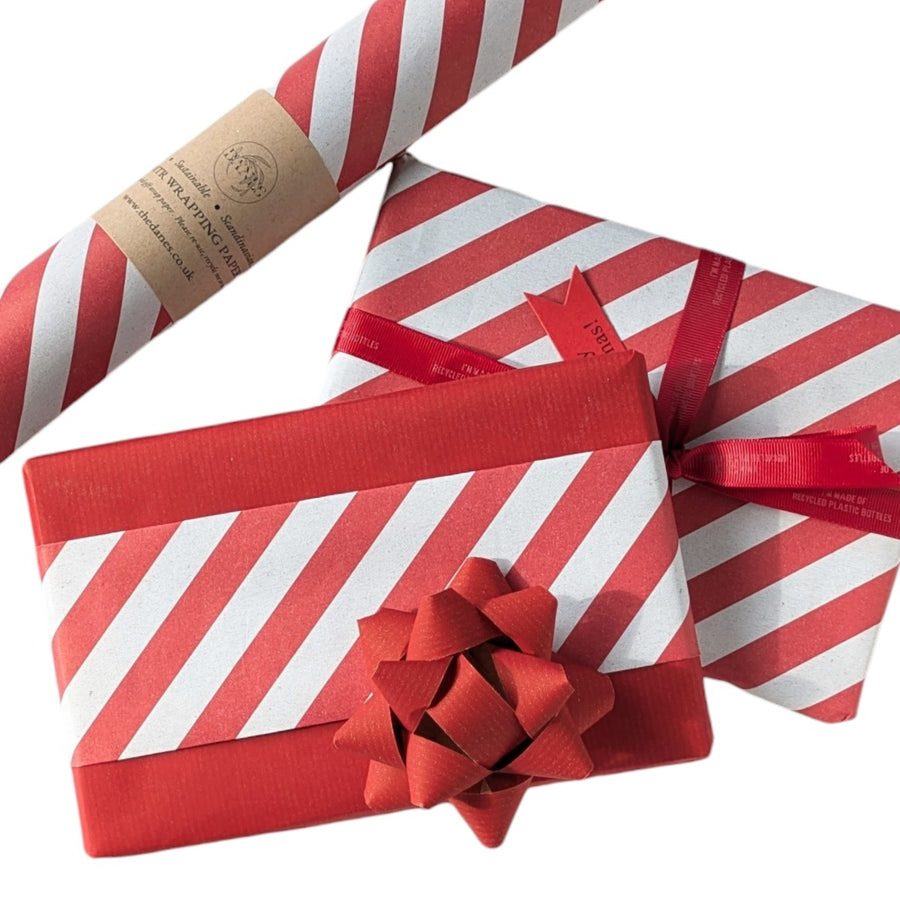 3 Gift Wrap Paper Star Bows | Red or Gold - Thedanes.co.uk - Creative & Sustainable Living The Scandinavian Way