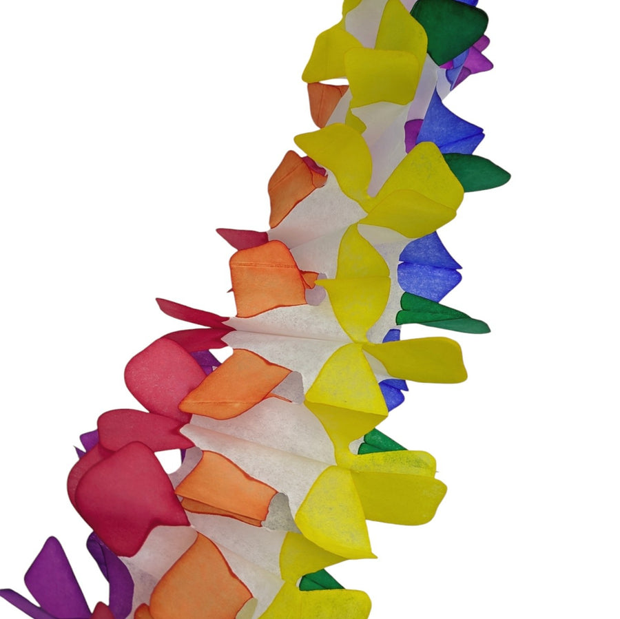 Rainbow Party Multicoloured Honeycomb Paper Garland - Thedanes.co.uk - Creative & Sustainable Living The Scandinavian Way