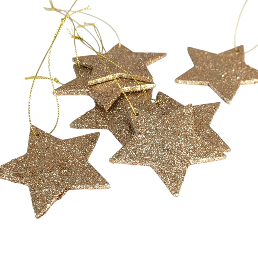 Glitter Gold Star Hanger x 8 - Thedanes.co.uk - Creative & Sustainable Living The Scandinavian Way