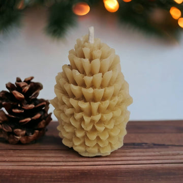 Pine Cone Beeswax Candle - Thedanes.co.uk - Creative & Sustainable Living The Scandinavian Way